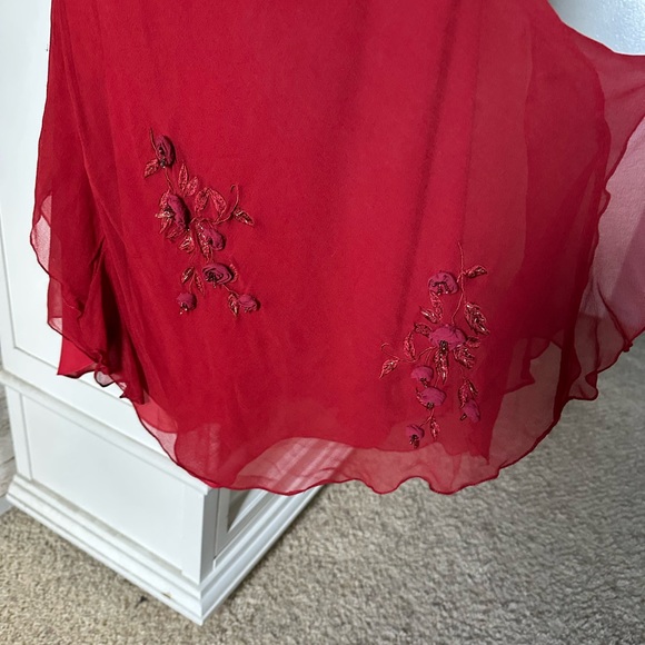 Y2K Betsey Johnson Slip Dress with Rose Embellishments - Picture 13 of 13